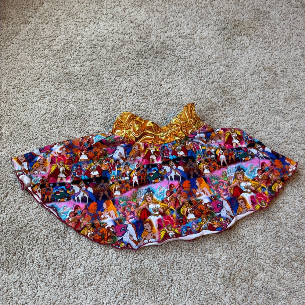 Sweet Petunia Clothing Kids Skirt with She Ra print